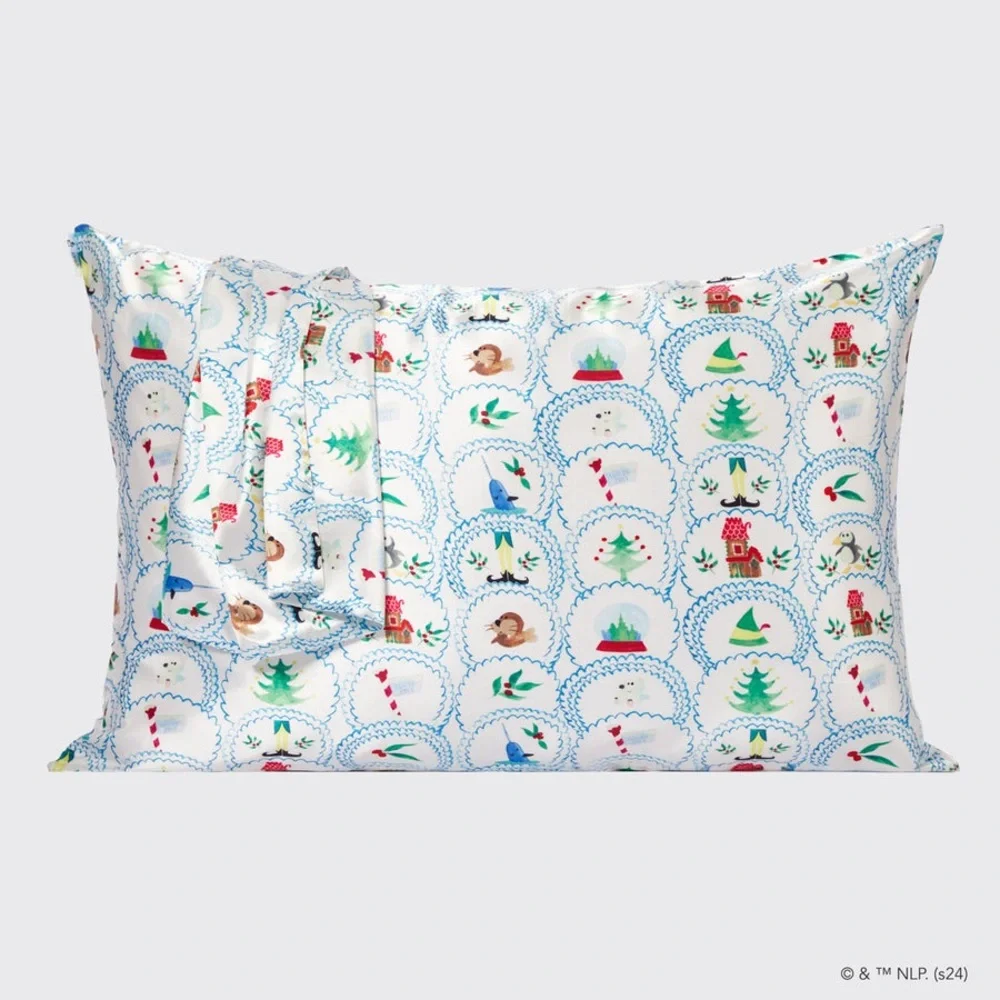 NEW Kitsch x elf Satin Pillowcase in North Pole Pillow Case - King
